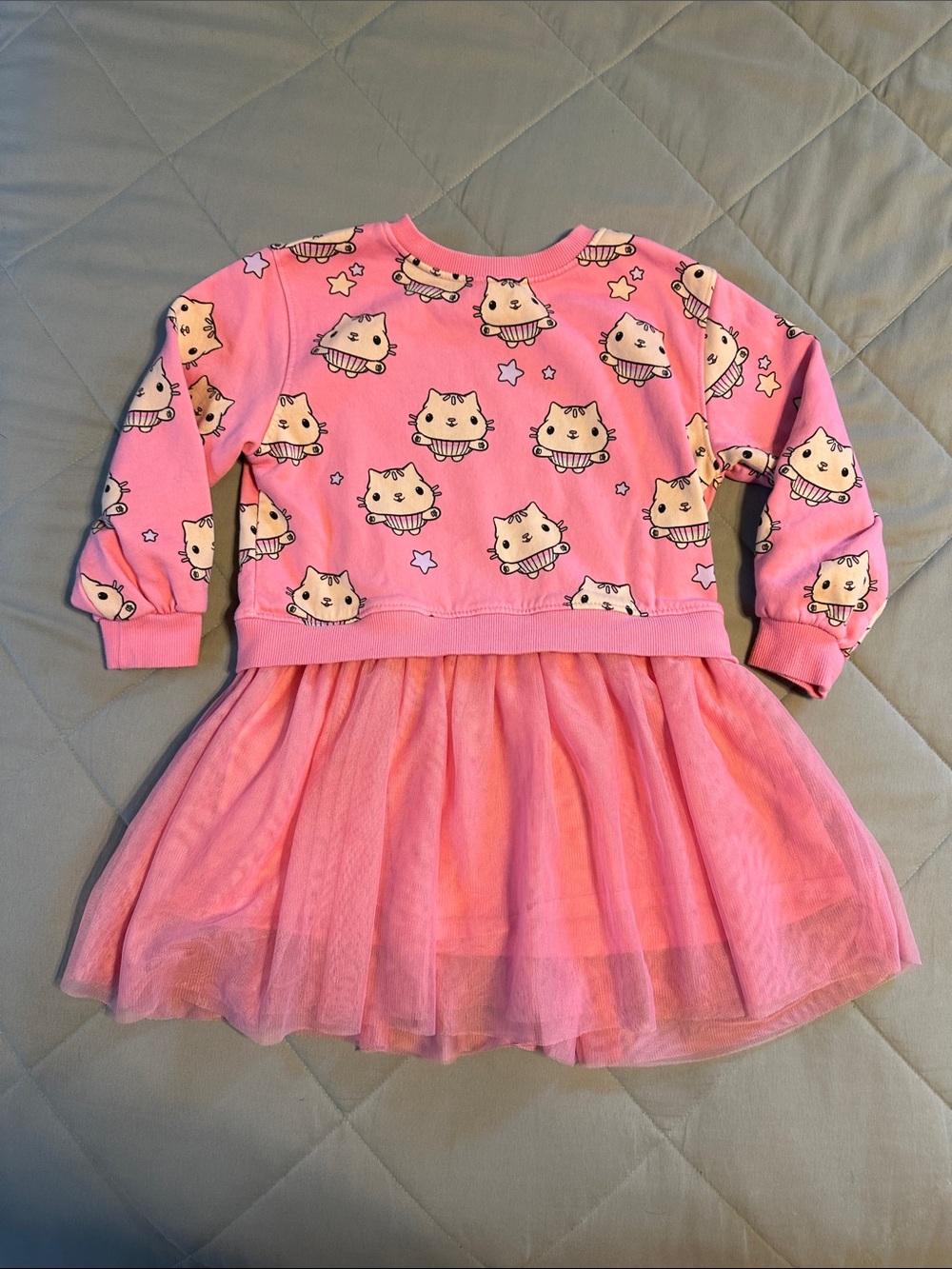 H&M Pink Cakey Print Tulle Dress